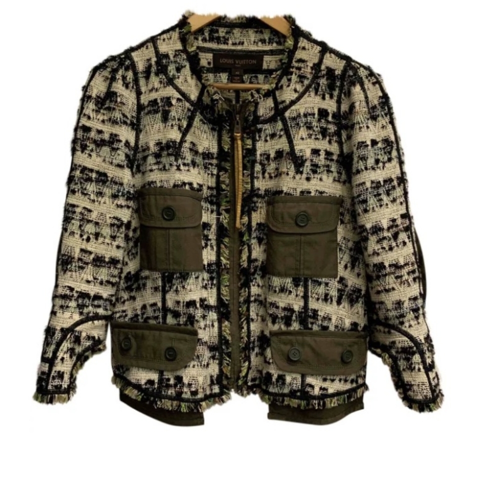 🆕️ Louis Vuitton Tweed Cropped Jacket Runway 2010. Size: 34 IT 0 US. - Picture 6 of 17